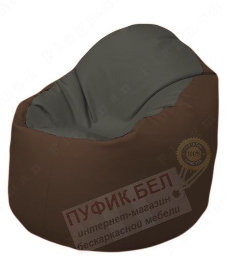Кресло-мешок Bravo Б1.3-T17Т26 (темно-серый, коричневый)