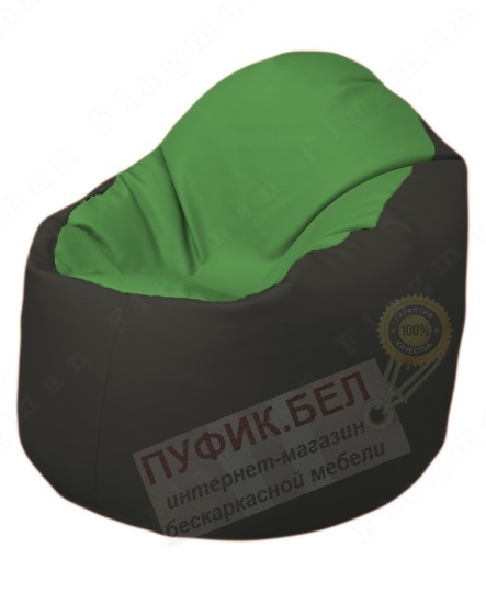 Кресло-мешок Bravo Б1.3-N76Т38 (зеленый-чёрный)