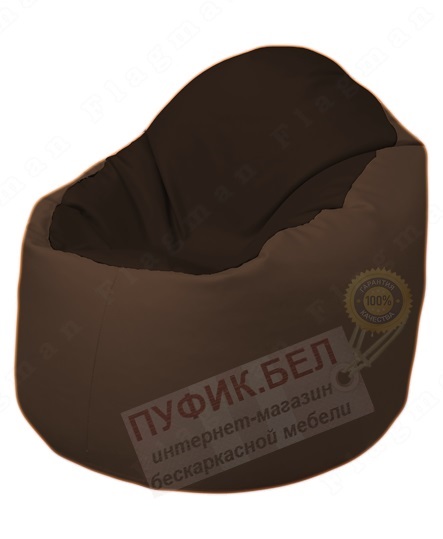 Кресло-мешок Bravo Б1.3-F01F26 (темно-коричневый, коричневый)