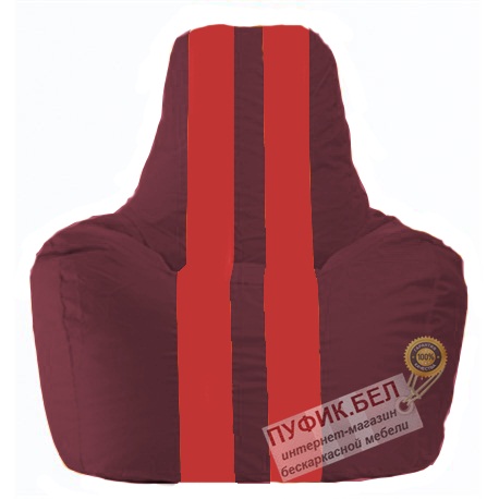 Кресло мешок Спортинг бордовый - красный С1.1-308