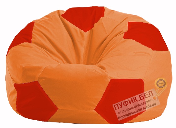 Кресло-мешок Мяч оранжевый - красный М 1.1-217