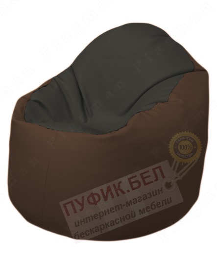 Кресло-мешок Bravo Б1.3-T38Т26 (черный, коричневый)