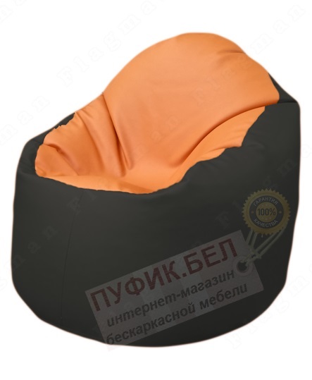 Кресло-мешок Bravo Б1.3-Т20Т38 (оранжевый-черный)