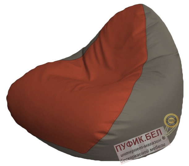 Кресло мешок RELAX Р2.3-76 (основа серая, вставка красная)