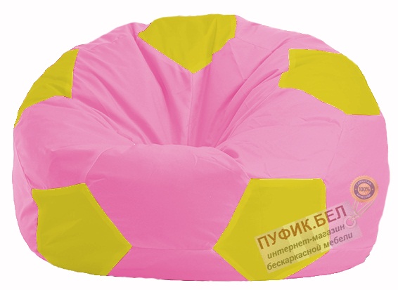 Кресло-мешок Мяч розовый - жёлтый М 1.1-201