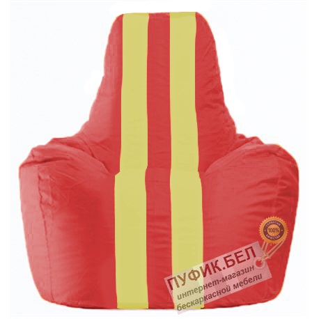 Кресло мешок Спортинг красный - жёлтый С1.1-178