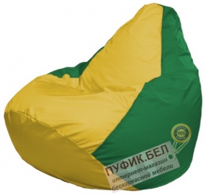 Кресло мешок Груша Макси Г2.1-262 жёлтый, зелёный