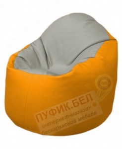Кресло-мешок Bravo Б1.3-F02F06 (светло-серый, жёлтый)