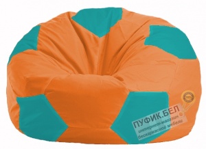 Кресло-мешок Мяч оранжевый - бирюзовый М 1.1-223