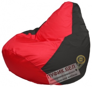 Кресло мешок Груша Макси Г2.1-232 красный, чёрный