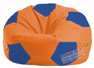 Кресло-мешок Мяч оранжевый - синий М 1.1-213