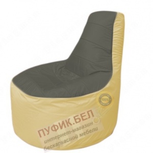 Кресло мешок Трон Т1.1-2320(тем.серый-бежевый)