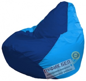Кресло мешок Груша Макси Г2.1-129 (основа голубая, вставка синяя)