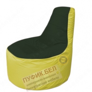 Кресло мешок Трон Т1.1-0906(тем.зелёный-желтый)