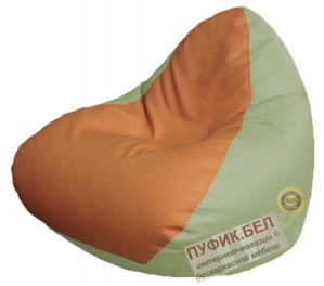 Кресло мешок RELAX Р2.3-96 (основа оливковая, вставка оранжевая)