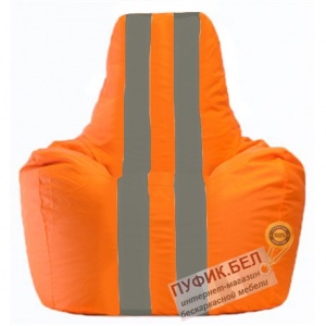 Кресло мешок Спортинг оранжевый - тёмно-серый С1.1-210
