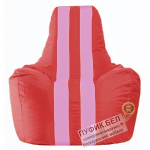 Кресло мешок Спортинг красный - розовый С1.1-175