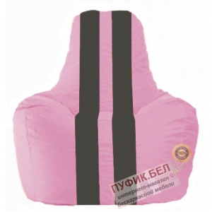 Кресло мешок Спортинг розовый - чёрный С1.1-188