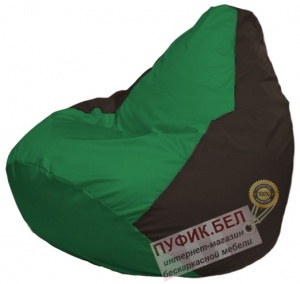 Кресло мешок Груша Макси Г2.1-242 зелёный, коричневый