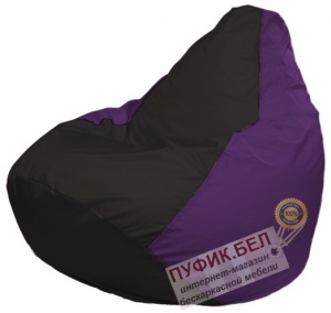 Кресло мешок Груша Макси Г2.1-406 чёрный, фиолетовый