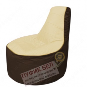 Кресло мешок Трон Т1.1-2019(бежевый-коричневый)
