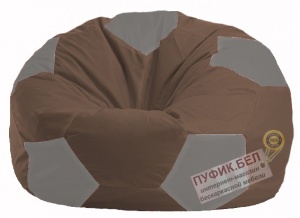 Кресло-мешок Мяч коричневый - серый М 1.1-327