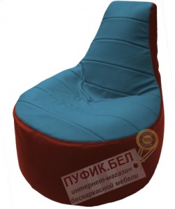 Кресло мешок Трон Т1.3-33 красный - голубой