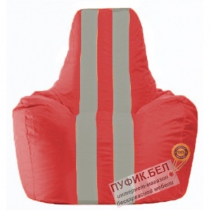 Кресло мешок Спортинг красный - серый С1.1-173